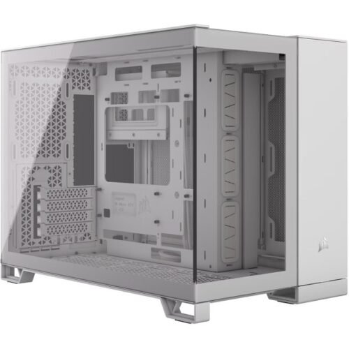 ⁦מארז Corsair 2500X Mini-Tower mATX Tempered Glass NO FANS White⁩ – תמונה ⁦2⁩