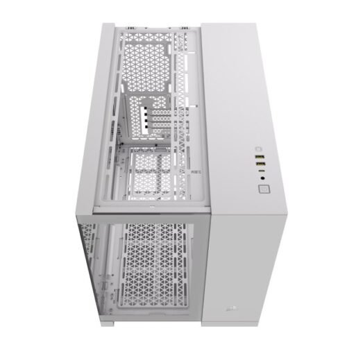 ⁦מארז Corsair 2500X Mini-Tower mATX Tempered Glass NO FANS White⁩ – תמונה ⁦4⁩