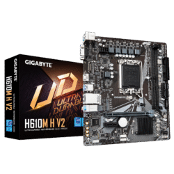 לוח לאינטל דור 12-14 Gigabyte H610M H V2 DDR5 VGA HDMI