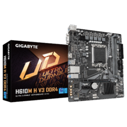 לוח לאינטל דור 12-14 Gigabyte H610M H DDR4 V3 REV1.0 VGA HDMI