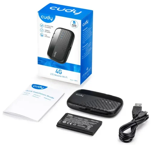 מודם סלולרי על בטריה | נתב רשת אלחוטי | Cudy 4G LTE Mobile WiFi 2000mAh