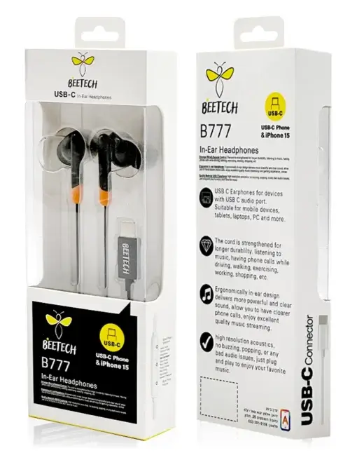 אוזניות | BeeTech B777 Type-C White